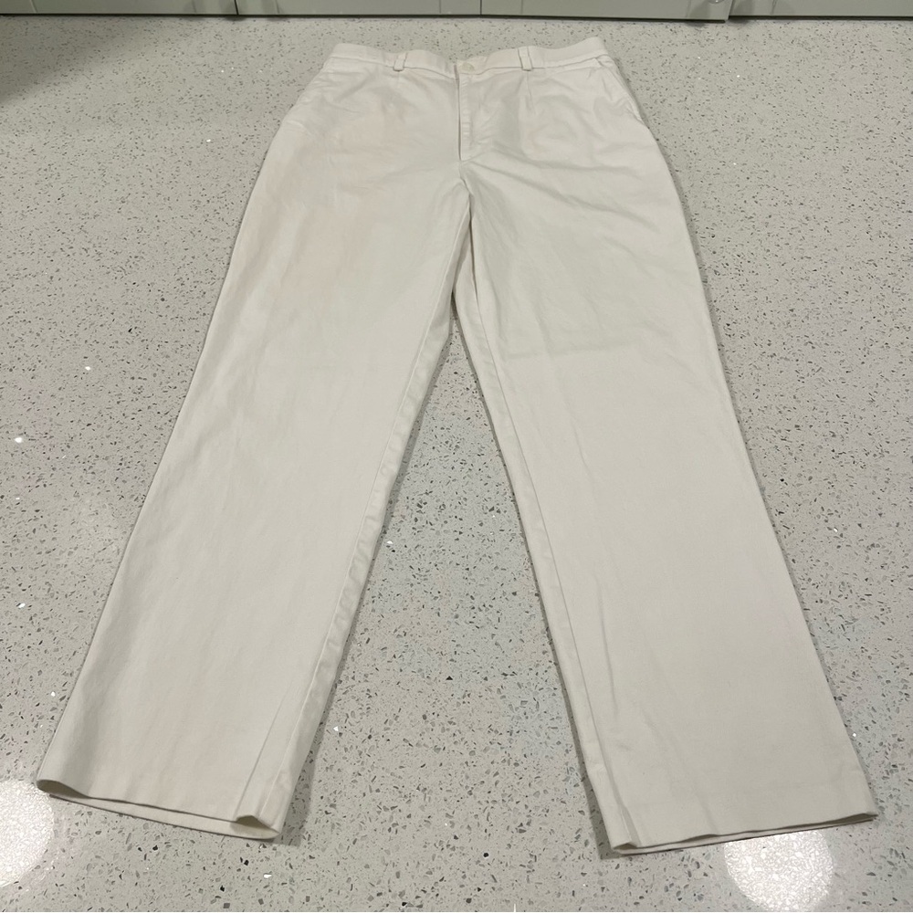 Vintage NORTHERN REFLECTIONS 100% Cotton Sraight Leg Pants Size 10 Button Zipper